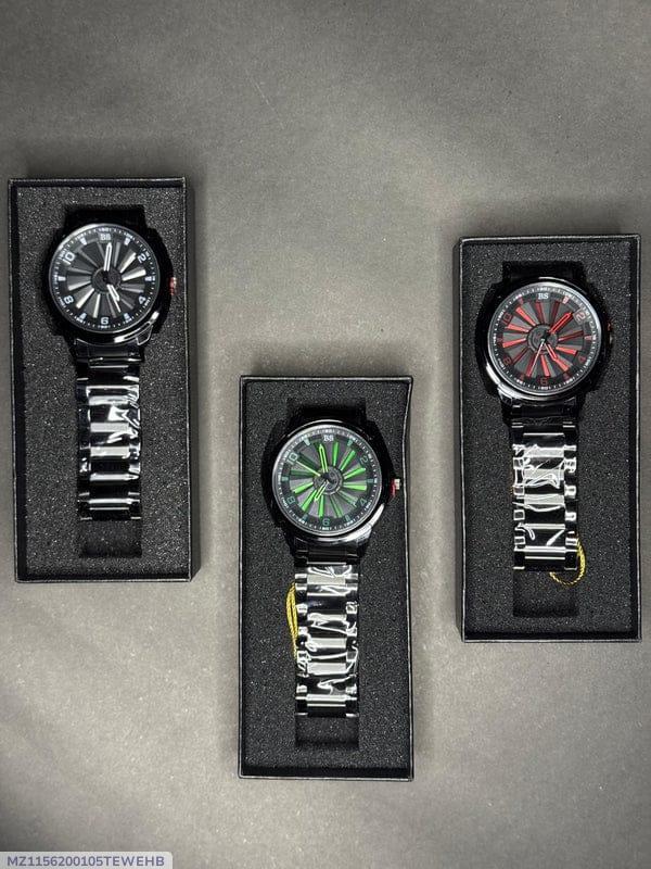 Stainless Steel Spinning Watch 30mm Multicolor