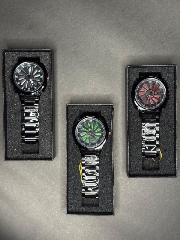 Stainless Steel Spinning Watch 30mm Multicolor