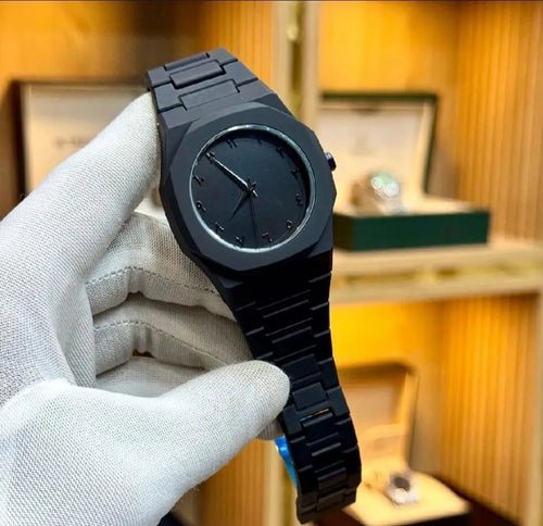 Black Arabic Aura Watch Stainless Steel Pakistani