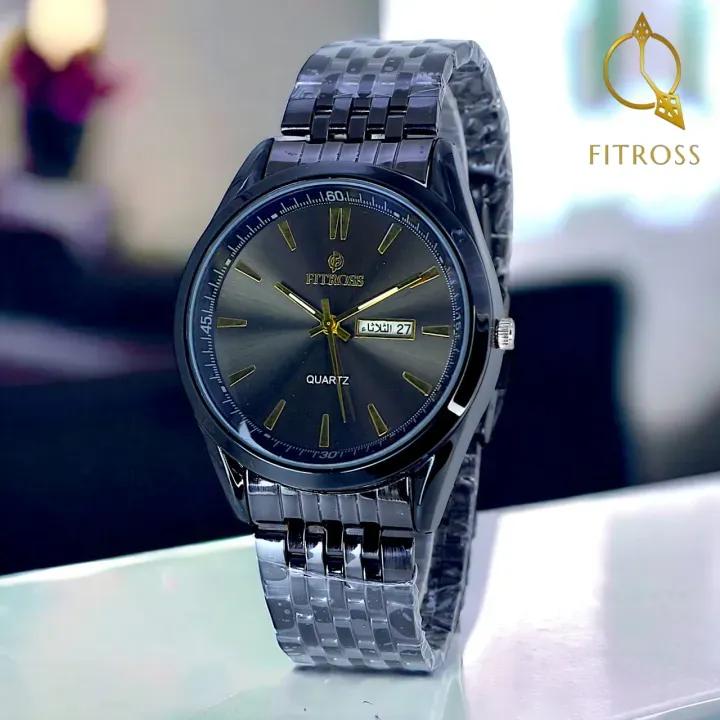 Men's Stainless Steel Quartz Watch 24mm Multicolor Strap