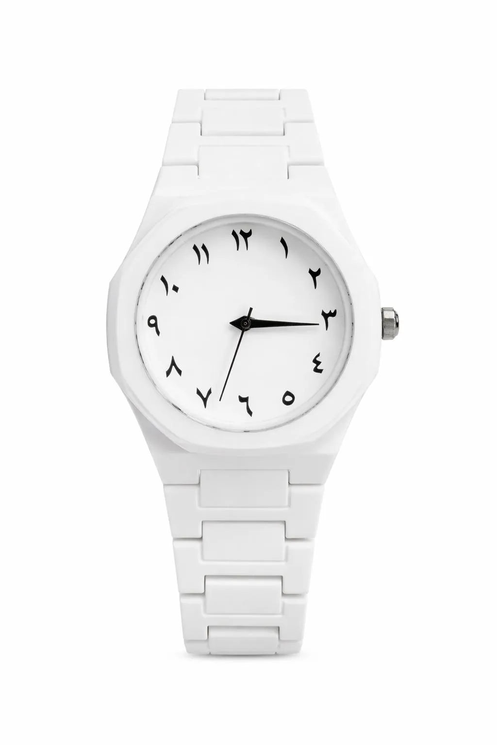 Men's White Rubber Chain Strap Analogue Watch 24mm