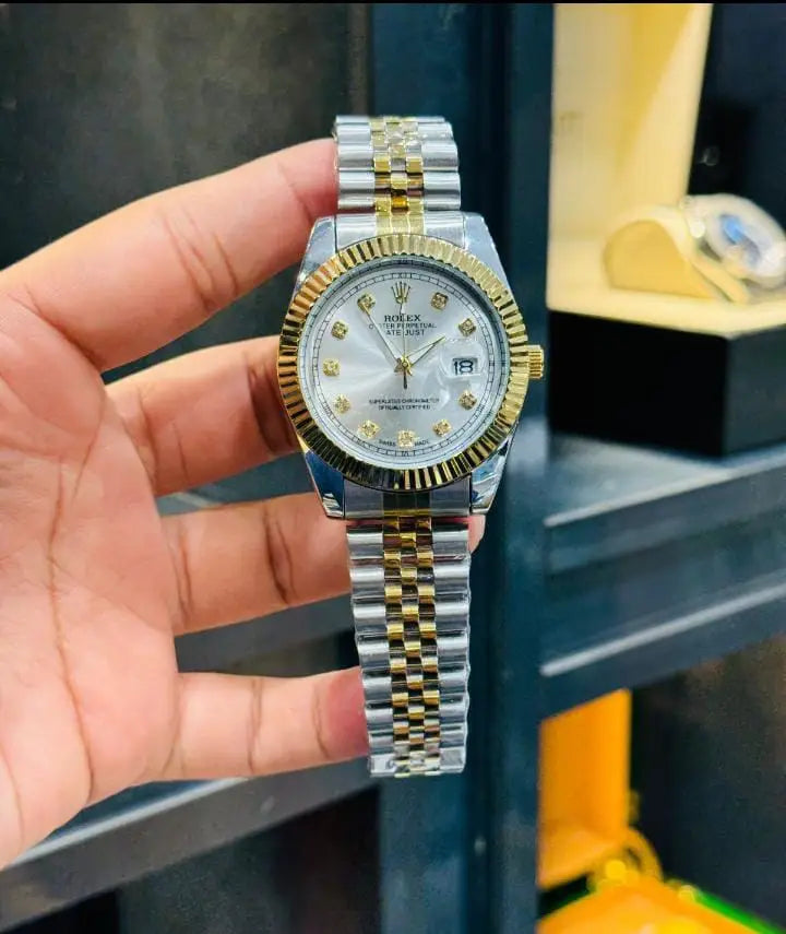 Rolly Two-Tone Chain Watch For Men's