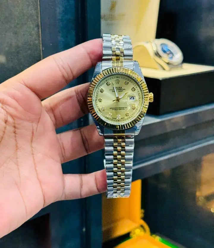 Rolly Two-Tone Chain Watch For Men's